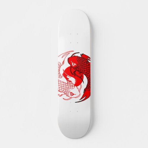Koi Fish Red Dot Skateboard