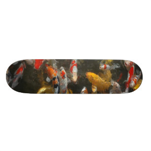 Koi Fish Skateboard Deck