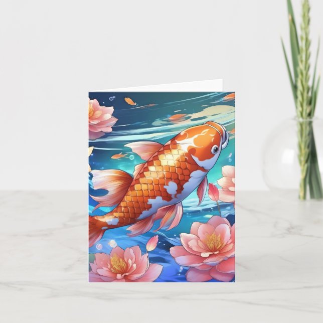 Koi Fish Study P Card (Front)