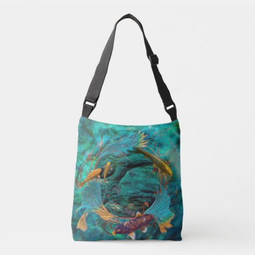 Koi Fish SWIMMING IN PEACE Crossbody Bag