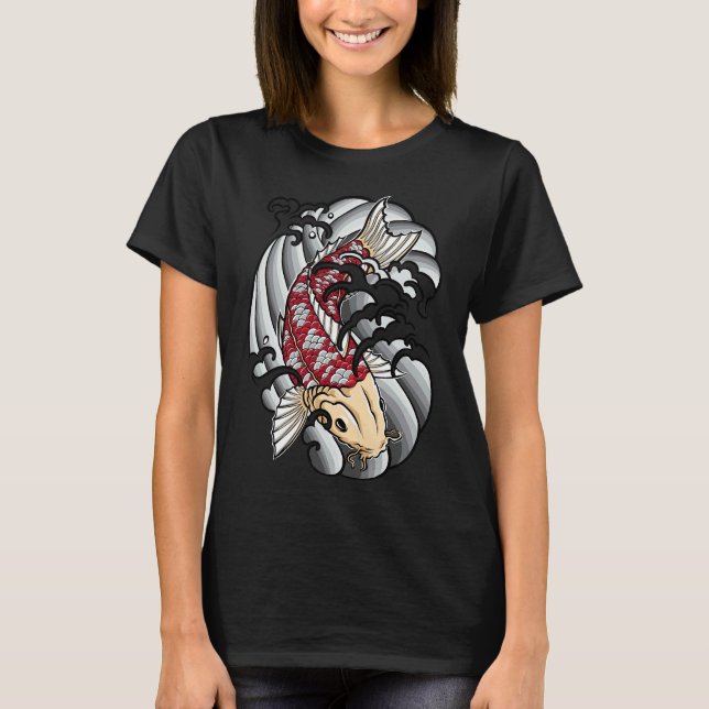 Koi Fish Tattoo Art T-Shirt (Front)