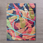 Koi Fish Textile Art Jigsaw Puzzle<br><div class="desc">This unusual image of koi fish swimming was originally made in textiles.
Small pieces of fabric stitched together to represent the beauty of a koi filled pond and its reflections.
Original Textile art © Michele Davies.</div>