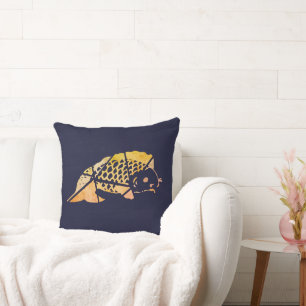 Koi Fish Throw Pillow