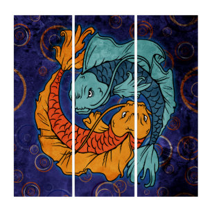 Koi Fish Triptych