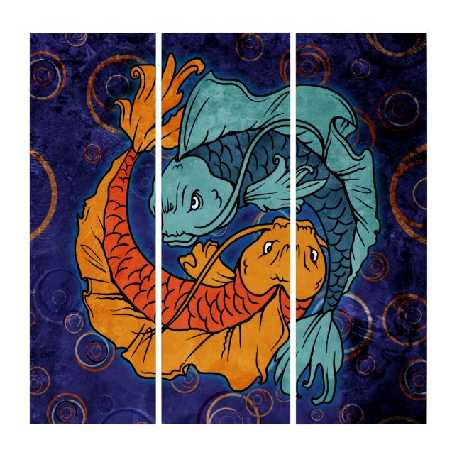 Koi Fish Triptych (Front)