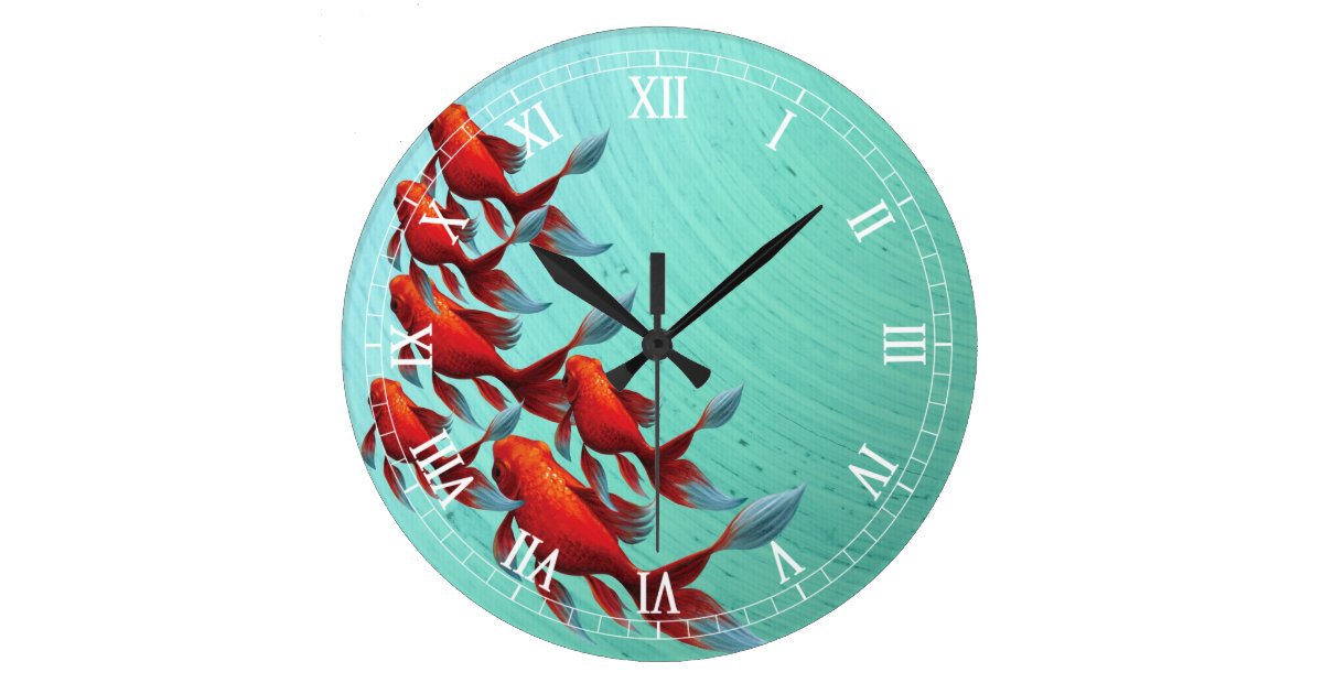 Koi Fish Wall Clock