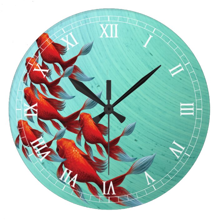 Koi Fish Wall Clock