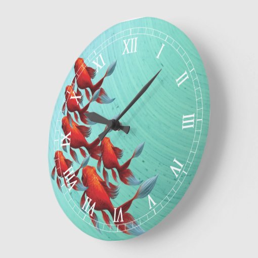 Koi Fish Wall Clock Zazzle