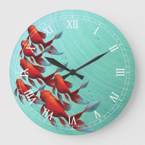 Koi Fish Wall Clock