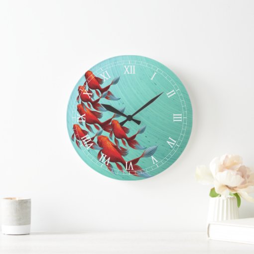 Koi Fish Wall Clock Zazzle