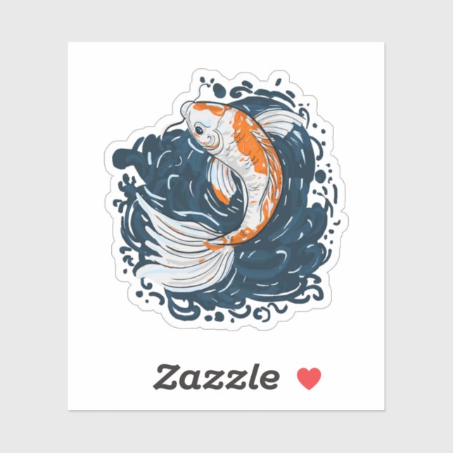 Koi Fish water bending master Sticker (Sheet)