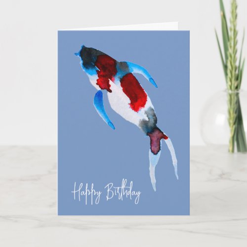 Koi fish watercolor fine art card