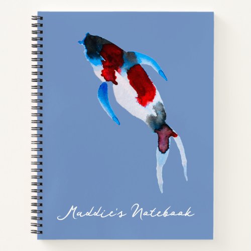 Koi fish watercolor fine art notebook