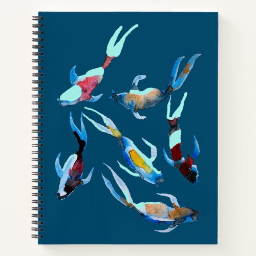 Koi Fish watercolor Notebook