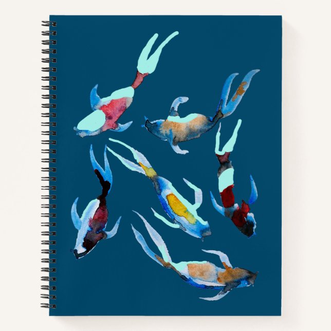 Koi Fish watercolor Notebook (Front)