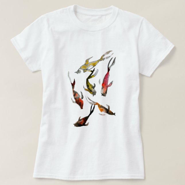 Koi fish watercolor  T-Shirt (Design Front)