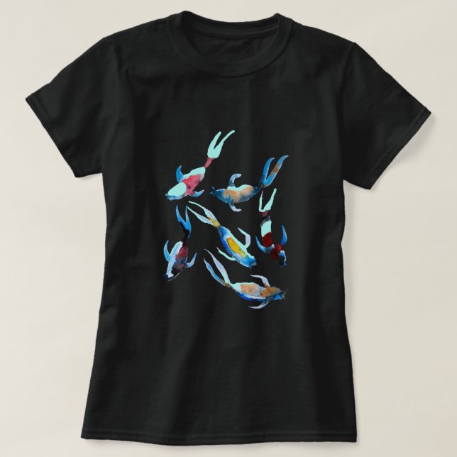Koi Fish watercolor T-Shirt (Design Front)