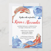 KOI FISH WEDDING INVITATION CARD (Back)