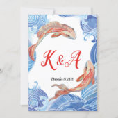 KOI FISH WEDDING INVITATION CARD (Front)