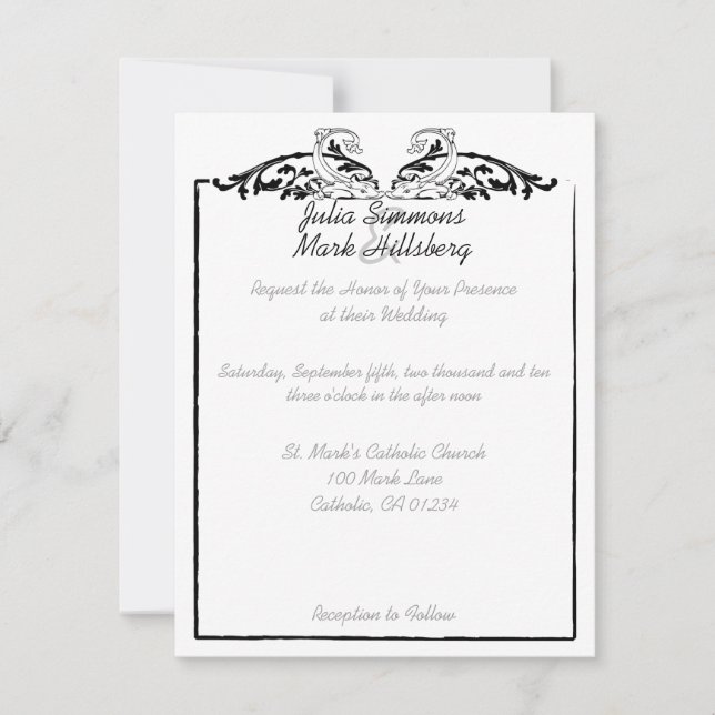 Koi Fish Wedding Invitations (Front)