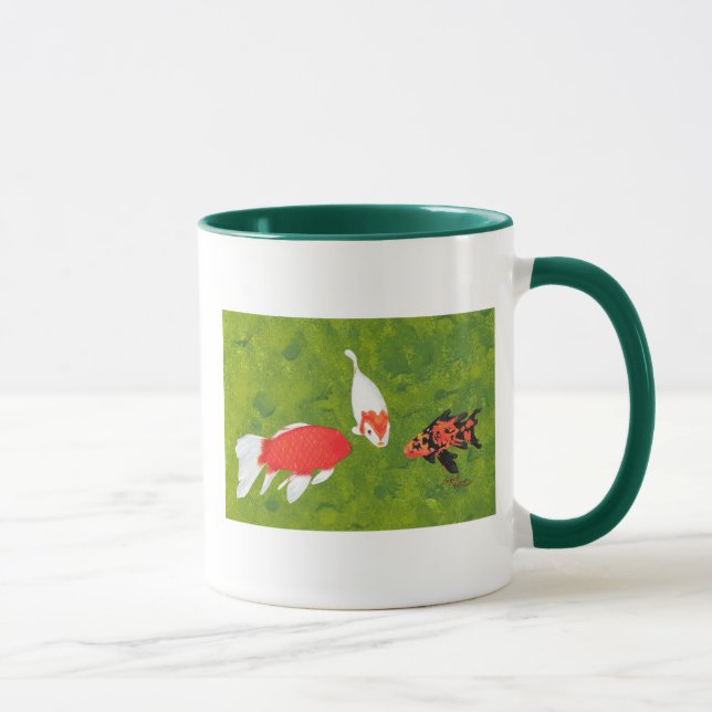 Koi fish wildlife painting meeting, mug (Right)