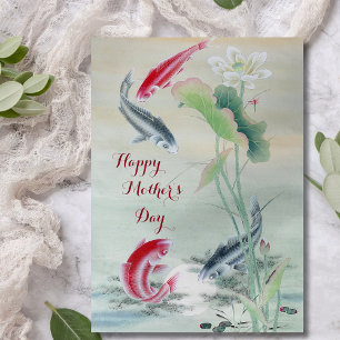 Koi Fish with Lotus