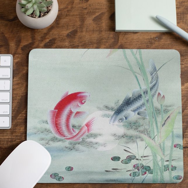 Koi Fish with Lotus Mouse Pad (Creator Uploaded)