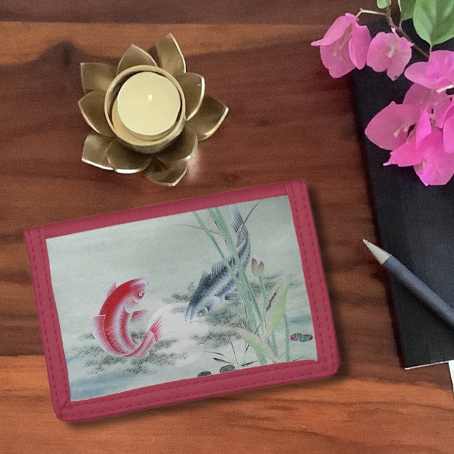 Koi Fish with Lotus Trifold Wallet (Creator Uploaded)
