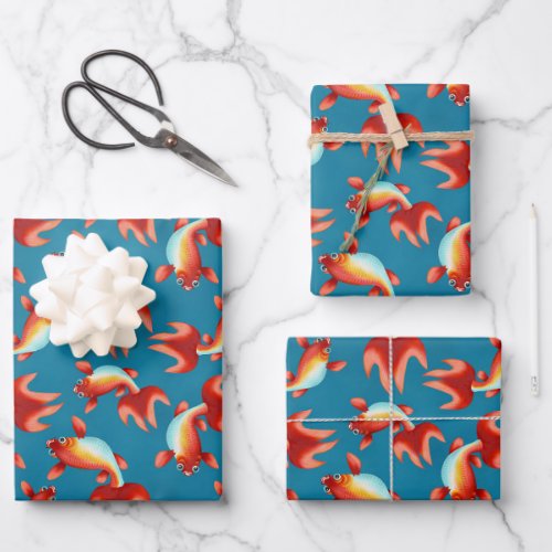 Koi Fish Wrapping Paper Sheets