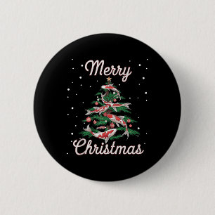 Koi Fish Xmas Tree Koi Carp Christmas Tree Button