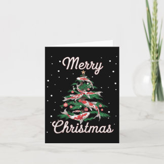 Koi Fish Xmas Tree Koi Carp Christmas Tree Card