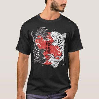 Koi Fish Yin and Yang Koi Fish Lover Gift girl T-Shirt