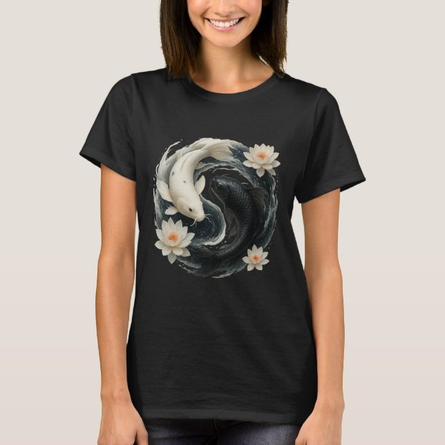 Koi Fish Ying Yang T-Shirt (Front)
