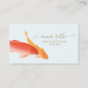 Koi Fish Yoga and Meditation Teacher Business Card