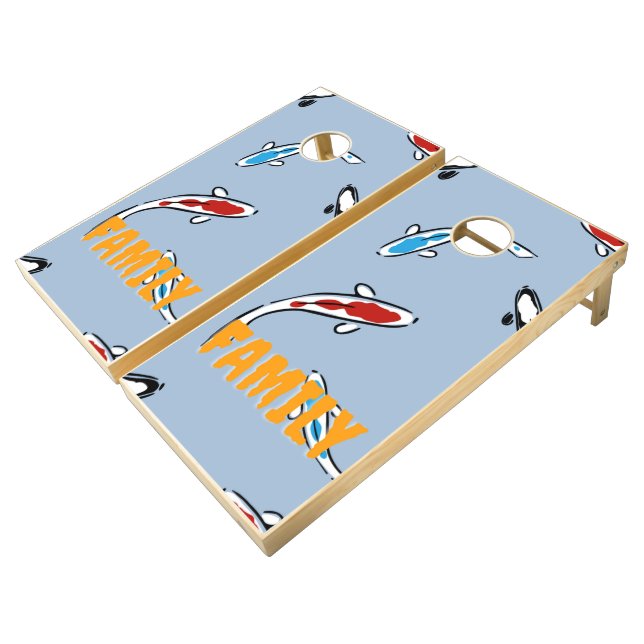 Koi Fish | Zazzle_Growshop. Cornhole Set (Angled)