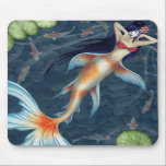 Koi Geisha Mermaid Mousepad<br><div class="desc">by the artist: Agnes Olson</div>