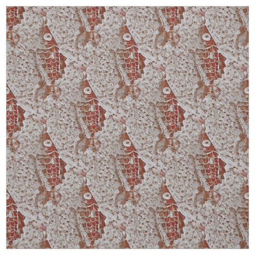 Koi Goldfish Lace Fabric