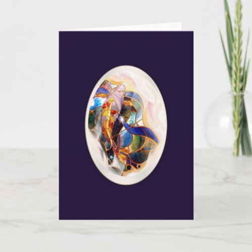 Koi in A Drop Dreaming New Baby Greeting Card
