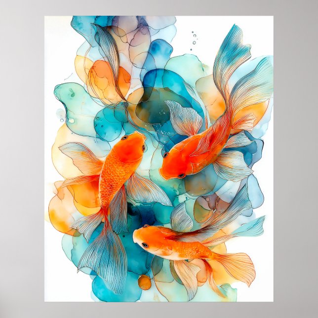 Koi in Flow Poster (Front)