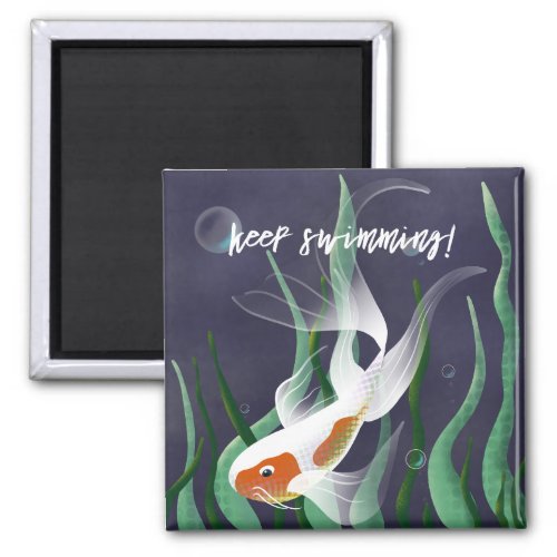 Koi In Water Swimming Enouragement Magnet