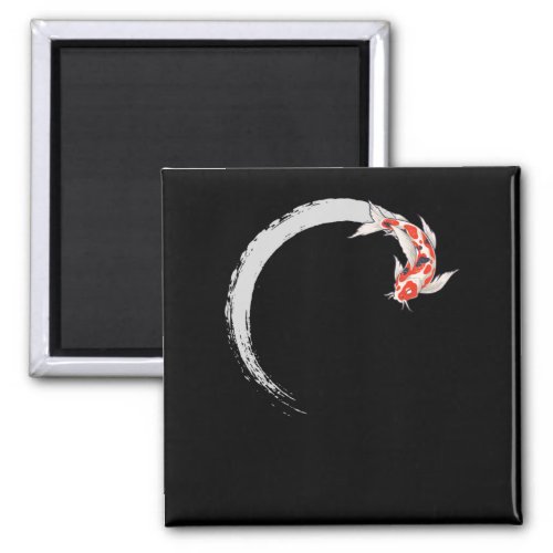 Koi Japanese Enso Circle Carp Fish Magnet