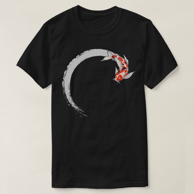 Koi Japanese Enso Circle Carp Fish T-Shirt (Design Front)