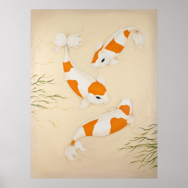 Koi Japanese Fishes Art Print (Front)