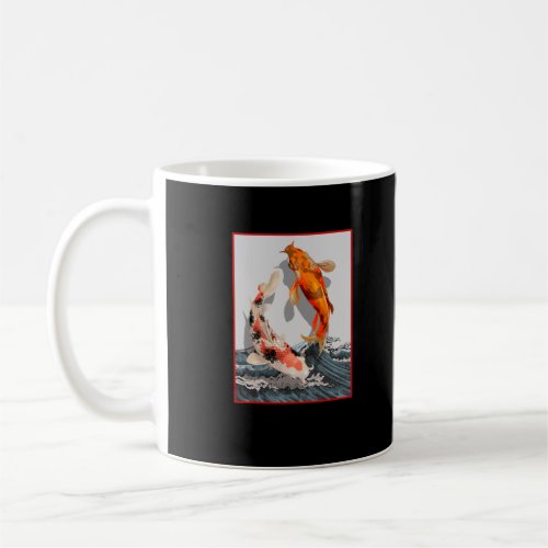 Koi Japanese Wave Water Carp Fish Coffee Mug