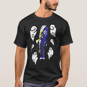Koi Kite Japanese Blue T-Shirt