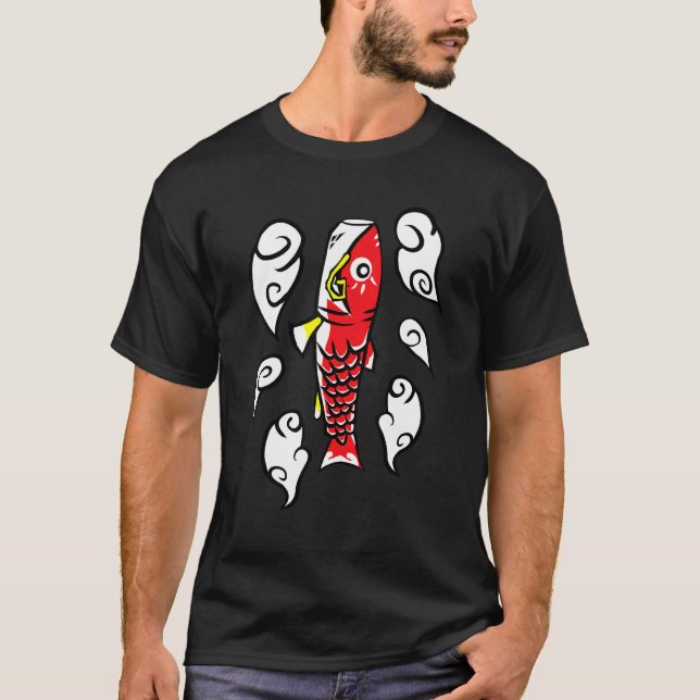 Koi Kite Japanese Red T-Shirt (Front)