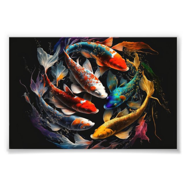 Koi, Koi Fish, Art Print, Poster (Front)
