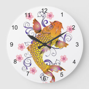 Koi Large Clock