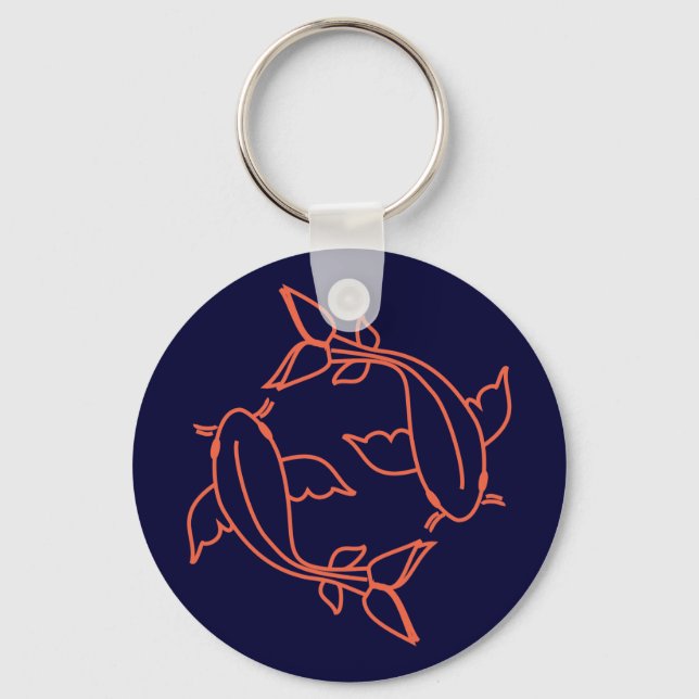 Koi Lines Keychain (Front)