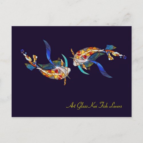 Koi Lovers Wedding Modern Postcard